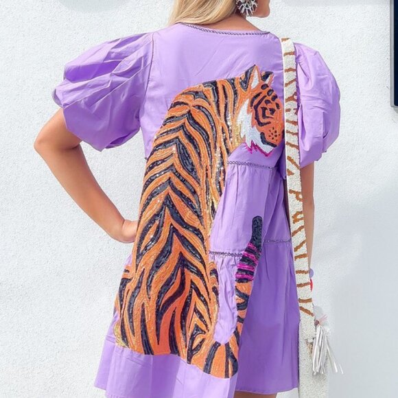 Queen of Sparkles Tiger Dress - Picture 1 of 4